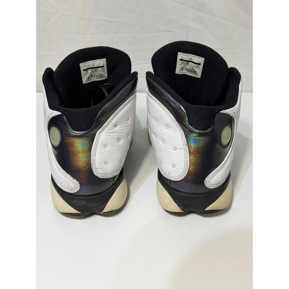 Retro Barons Air Jordan 13 Hologram Men Sz 13 Wolf Gray White Sneaker 2014